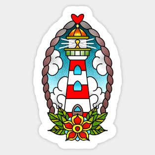 Lighthouse with flower Sticker